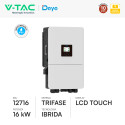 Immagine 2 - V-Tac Deye Inverter Trifase Ibrido On-Grid / Off-Grid 16kW IP65 Garanzia 10 Anni Display LCD - SKU 12716