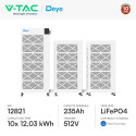 Immagine 2 - V-Tac Deye GB-W-Pack12-2-A3 Armadio Rack da Terra 10 Accumulatori BMS LiFePO4 120,3kWh per Inverter Trifase - SKU 12821