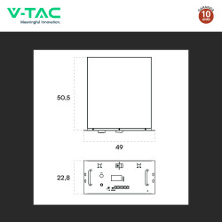 V-Tac VT-91600 Batteria BMS Rack LiFePO4 9,6kWh Garanzia 10 Anni