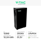 Immagine 8 - V-Tac VT-10240B Batteria BMS LiFePO4 51,2V 200Ah 10,24kWh CEI 0-21 Inverter Colore Nero - SKU 12282