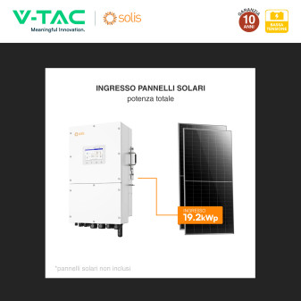 V-Tac Inverter Trifase Ibrido On-Grid / Off-Grid 12kW IP66