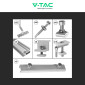 Immagine 2 - V-Tac Kit Struttura in Alluminio per Montaggio di 6 Pannelli Solari Fotovoltaici 30mm da 400W a 590W per Tetto a Falda