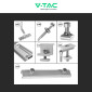 Immagine 2 - V-Tac Kit Struttura in Alluminio per Montaggio di 15 Pannelli Solari Fotovoltaici 30mm da 400W a 590W per Tetto a Falda