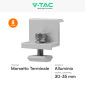 Immagine 6 - V-Tac Kit Struttura in Alluminio per Montaggio di 8 Pannelli Solari Fotovoltaici 30mm da 400W a 590W per Tetto Piano