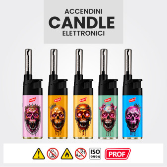 Accendigas Elettronici Arty Skull Prof - Box da 50