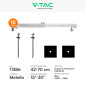 Immagine 4 - V-Tac Kit Struttura in Alluminio per Montaggio di 10 Pannelli Solari Fotovoltaici 30mm da 400W a 590W per Tetto Piano
