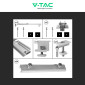 Immagine 2 - V-Tac Kit Struttura in Alluminio per Montaggio di 15 Pannelli Solari Fotovoltaici 30mm da 400W a 590W per Tetto Piano