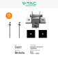 Immagine 3 - V-Tac Kit Struttura in Alluminio per Montaggio di 15 Pannelli Solari Fotovoltaici 30mm da 400W a 590W per Tetto Piano