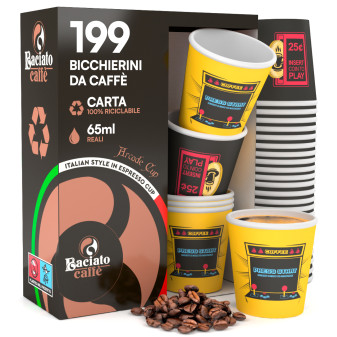 199 Bicchierini da Caffè in Carta ArcadeCUP da 65ml