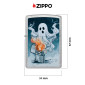 Immagine 4 - Zippo Accendino a Benzina Ricaricabile e Antivento con Fantasia Ghost Lighter Design - mod. 47436