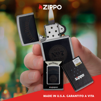Accendino Zippo mod. 47417 Jack Daniel's Nero