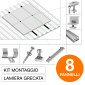 Immagine 1 - V-Tac Kit Struttura in Alluminio per Montaggio di 8 Pannelli Solari Fotovoltaici 30mm da 400W a 590W su Tetto Lamiera Grecata