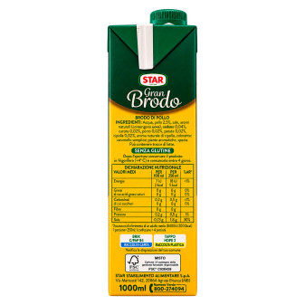 Star Gran Brodo di Pollo 100% Naturale Senza Glutine 1L