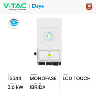 Kit Inverter 3,6kW Monofase LCD CEI 0-21 + Batteria LiFePO4 5.12kWh