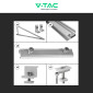 Immagine 2 - V-Tac Kit Struttura in Alluminio per Montaggio di 6 Pannelli Solari Fotovoltaici 35mm da 400W a 590W per Tetto Piano