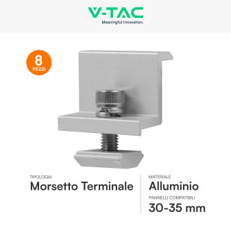 Kit Struttura Montaggio di 6 Pannelli Solari su Tetto Piano