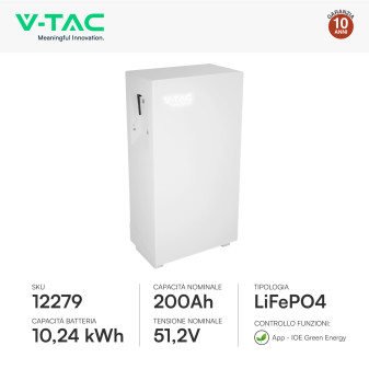 Kit Inverter 3,6kW Monofase LCD CEI 0-21 + Batteria LiFePO4 10.24kWh