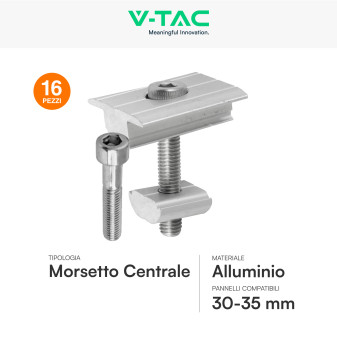 Kit Struttura Montaggio di 10 Pannelli Solari su Tetto Piano