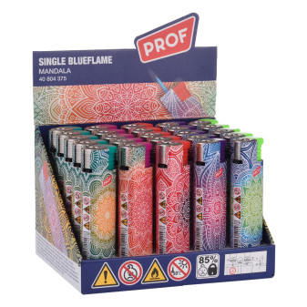 Prof Jet Flame Accendino Elettronico Mandala 25 Accendini
