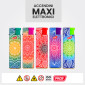 Immagine 2 - Prof Jet Flame Accendino Elettronico Turbo Antivento Grande Ricaricabile Fantasia Mandala - Serie da 5 Accendini