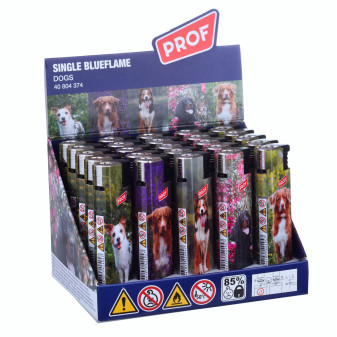 Prof Jet Flame Accendino Elettronico Dogs 25 Accendini