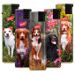 Immagine 1 - Prof Jet Flame Accendino Elettronico Turbo Antivento Grande Ricaricabile Fantasia Dogs - Serie da 5 Accendini