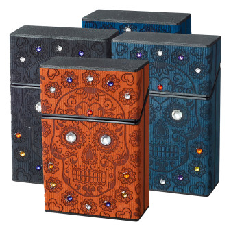 Champ Porta Sigarette Porta Pacchetto Fantasia Skull & Strass