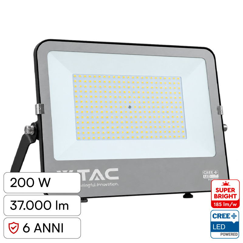 V-Tac VT-44205 Faro LED 200W SMD Chip CREE IP65 Serie Super Bright