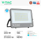 Immagine 4 - V-Tac VT-44205 Faro LED Floodlight 200W SMD IP65 Chip CREE Serie Super Bright 185 lm/W Colore Nero - SKU 9896-6 / 9897-6