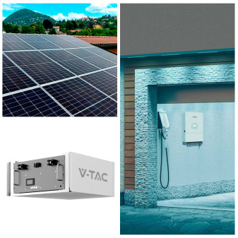 Set 12 Pannelli Solari 505W + Inverter 6kW LCD + Batteria