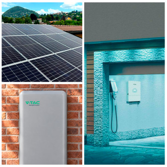 Set 12 Pannelli Solari + Inverter 6kW  + Batteria V-Tac
