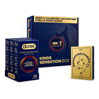 Durex Kings Sensation Box 18 Preservativi + 15 Sensation Cards