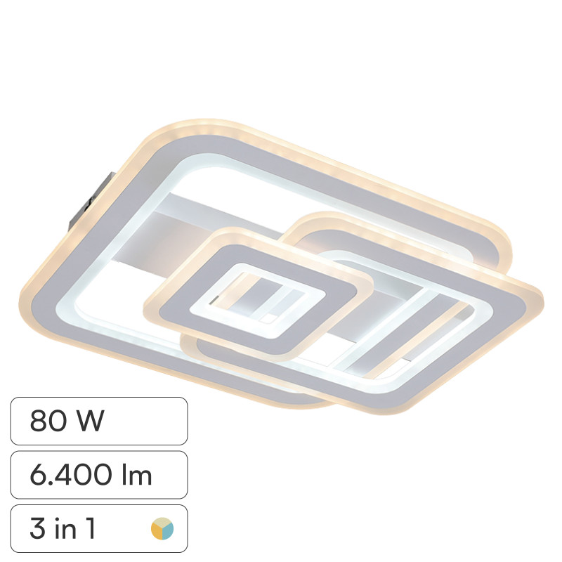 V-Tac VT-84040 Plafoniera LED a Superficie 80W SMD CCT