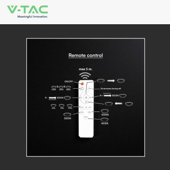 V-Tac VT-84040 Plafoniera LED a Superficie 80W SMD CCT