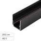 Immagine 1 - V-Tac Binario in Alluminio Nero per Track Lights Magnetiche 48V a Superficie Lunghezza 2000mm - SKU 6897