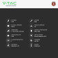 Immagine 6 - V-Tac VT-40012 Faretto LED Magnetico da Binario 10W 48V Track Light COB Colore Nero - SKU 24400 / 24401 / 24402
