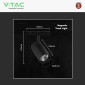 Immagine 9 - V-Tac VT-40012 Faretto LED Magnetico da Binario 10W 48V Track Light COB Colore Nero - SKU 24400 / 24401 / 24402