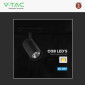 Immagine 11 - V-Tac VT-40012 Faretto LED Magnetico da Binario 10W 48V Track Light COB Colore Nero - SKU 24400 / 24401 / 24402