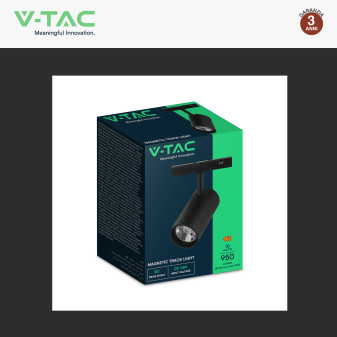 V-Tac VT-40012 Faretto LED da Binario 10W Track Light COB Colore Nero