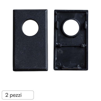 V-Tac Tappo Terminale per Binario a Superficie in Plastica Colore Nero