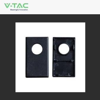 V-Tac Tappo Terminale per Binario a Superficie in Plastica Colore Nero