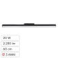 Immagine 17 - V-Tac VT-41027 Track Light Lineare LED Magnetica da Binario 20W 48V Colore Nero - SKU 24382 / 24383 / 24384