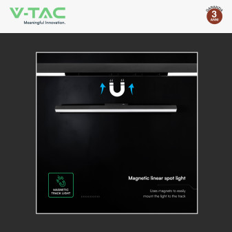 V-Tac VT-41027 Track Light Lineare LED Magnetica da Binario 20W 48V