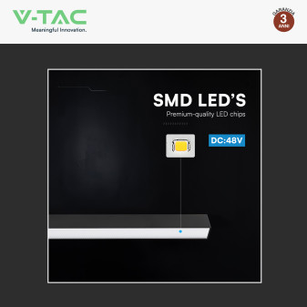 V-Tac VT-41027 Track Light Lineare LED Magnetica da Binario 20W 48V