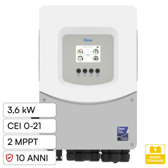 V-Tac Deye Inverter Monofase Ibrido On-Grid / Off-Grid 3,6kW IP65