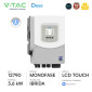 Immagine 2 - V-Tac Deye Inverter Monofase Ibrido On-Grid / Off-Grid 3,6kW IP65 Garanzia 10 Anni CEI 0-21 Display LCD Touch - SKU 12790