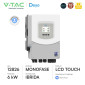 Immagine 2 - V-Tac Deye Inverter Monofase Ibrido On-Grid / Off-Grid 6kW IP65 Garanzia 10 Anni CEI 0-21 Display LCD Touch - SKU 12826