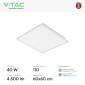 Immagine 4 - V-Tac VT-61043 Pannello LED Quadrato 60x60 40W SMD a Incasso - SKU 24366 / 24367