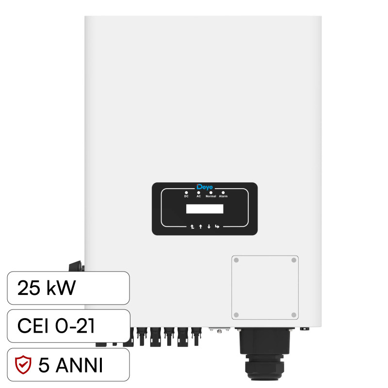 V-Tac Deye Inverter Trifase On-Grid 25kW IP65 CEI 0-21