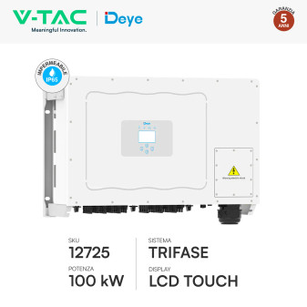 V-Tac Deye Inverter Trifase On-Grid 100kW IP65 CEI 0-21 e CEI 0-16